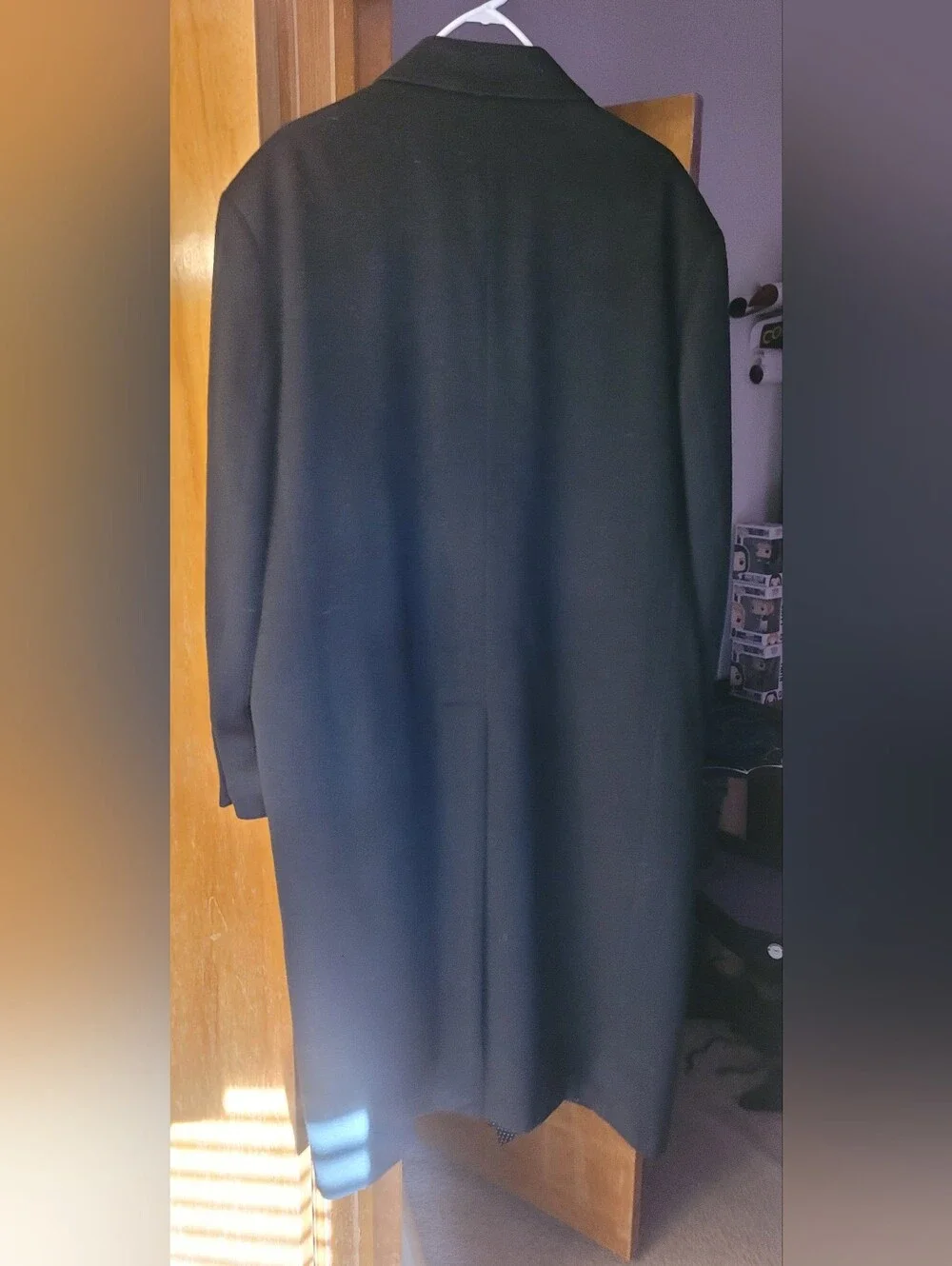 Ricardo Fazzi Men's Black Wool Overcoat